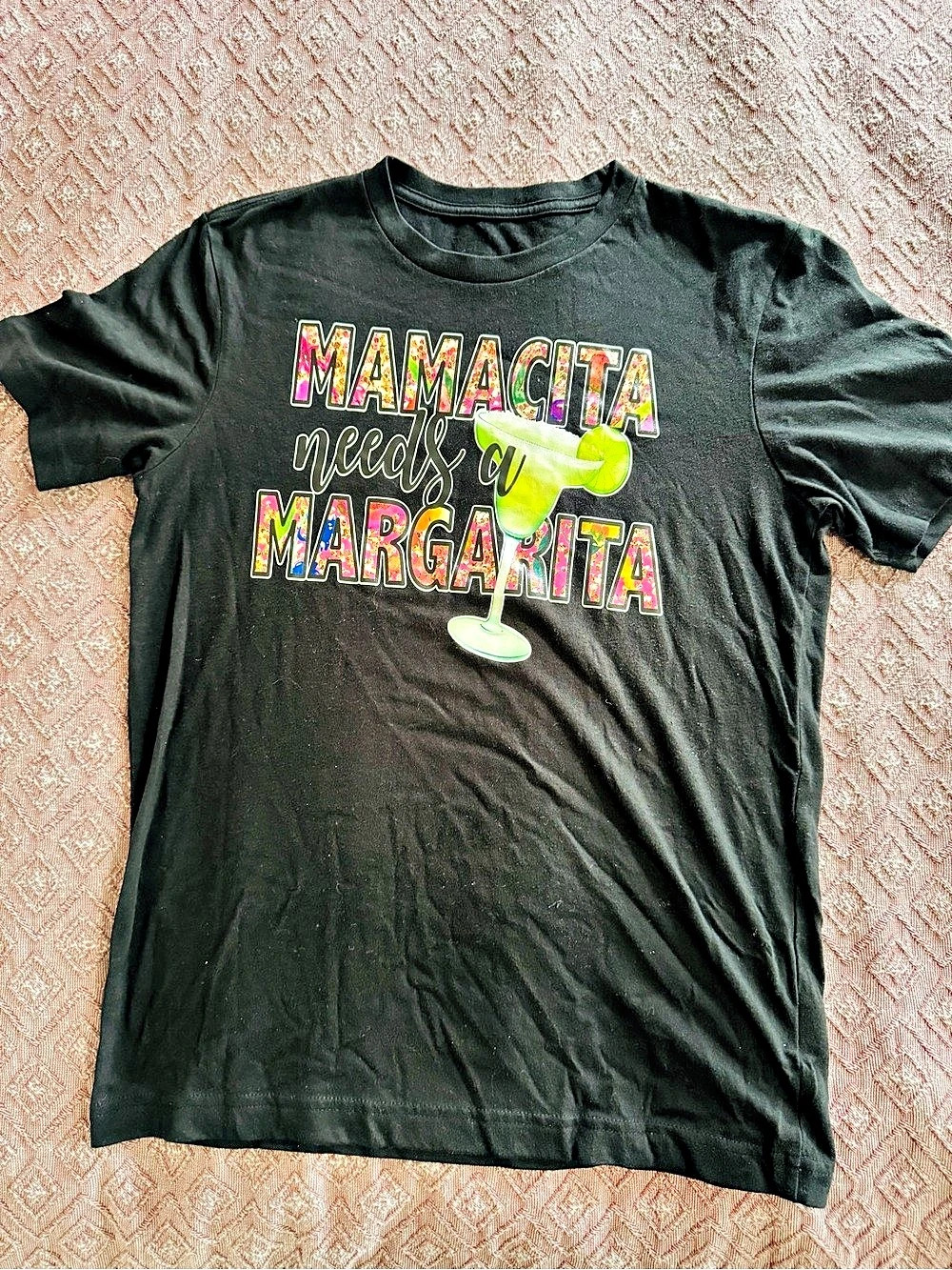 Margarita Graphic Short Sleeve Tee in Black Size Small